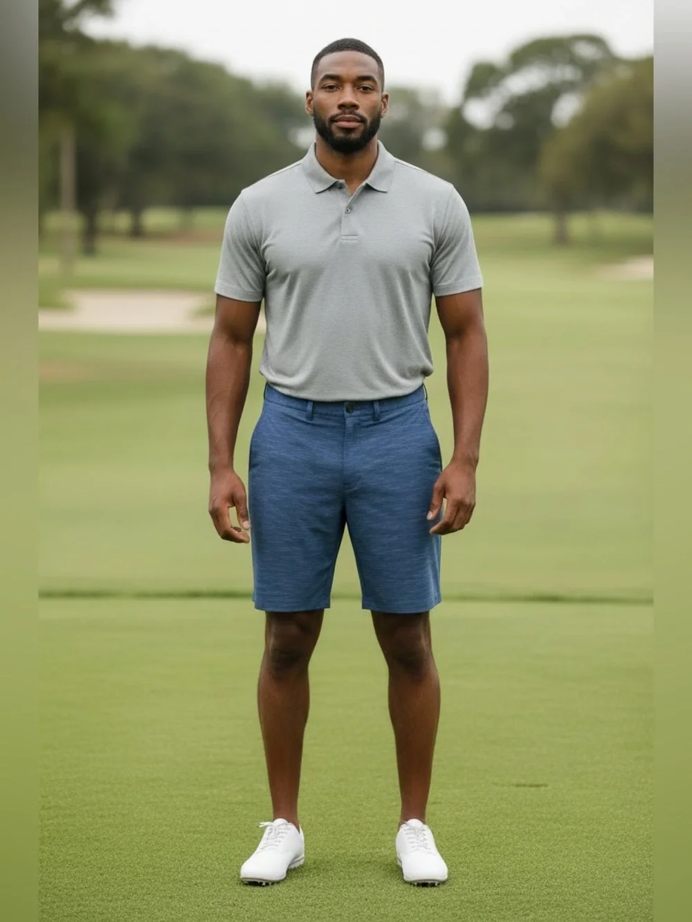 Travis Mathew NWOT Men’s Performance Golf Shorts In Heather Blue.  Size 40.